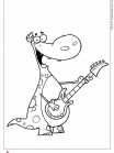 דינוזאור עם גיטרה